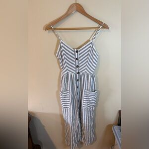 American Eagle Outfitters Striped Dress - White and Gray